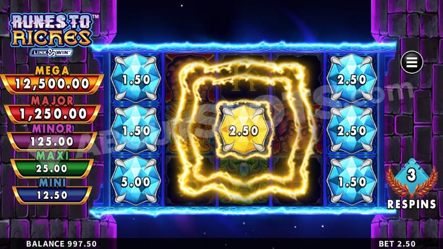 Gold Crystal within the free spins feature.