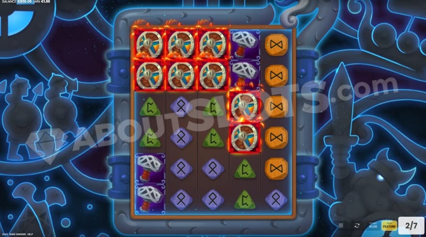 Free Spins feature with Red Blaze symbols.