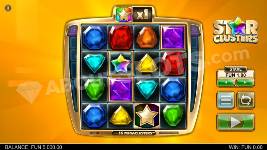 Base game with a 1X multiplier above the reels.