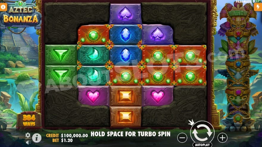 Base game with a totem pole to the right.