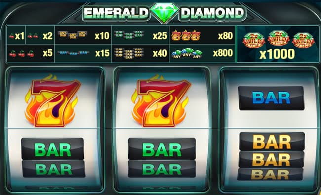 Emerald Diamond slot paytable