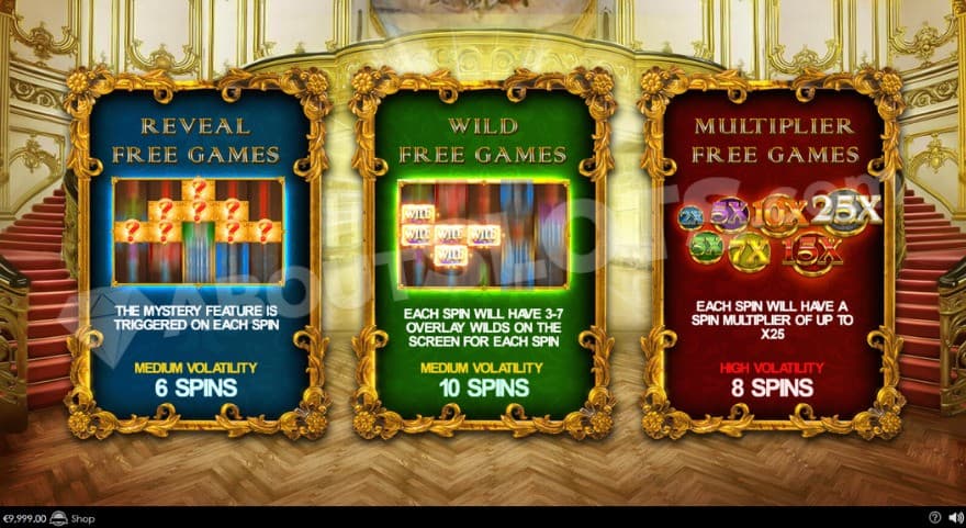 Bonus game with three options to choose from.