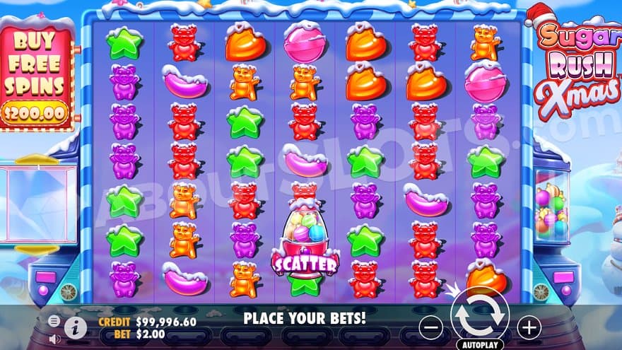 A casino slot with candy symbols.
