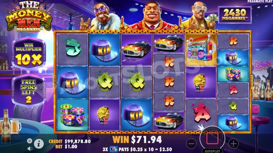 Free Spins bonus game with a 10X total win multiplier.