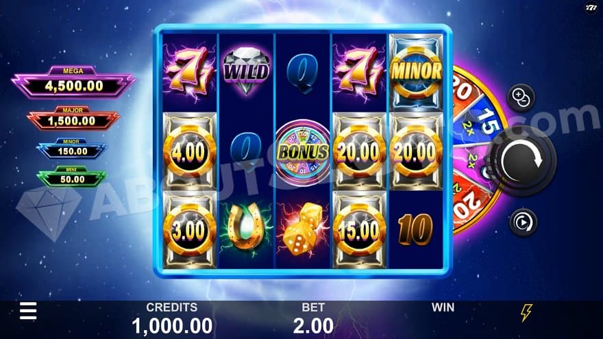 Five reels in an infinite space.