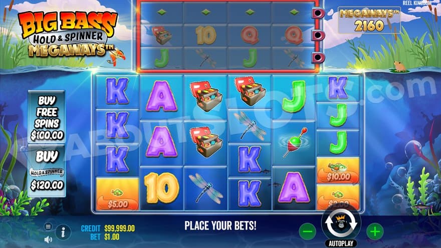 A casino slot underwater among fish.