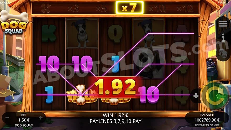 A 1.92 win in the free spins.