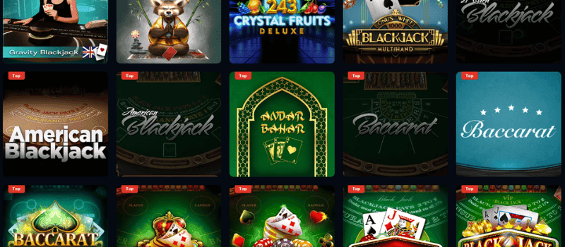 Extensive collection of table games at LamaBet Casino.