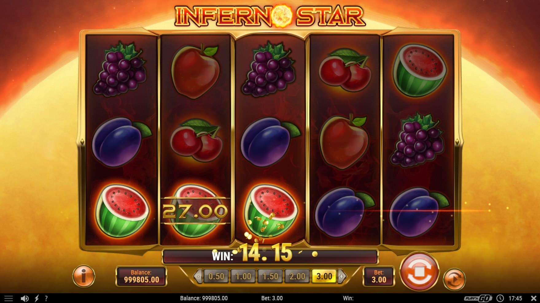 Inferno Star Slot Gameplay