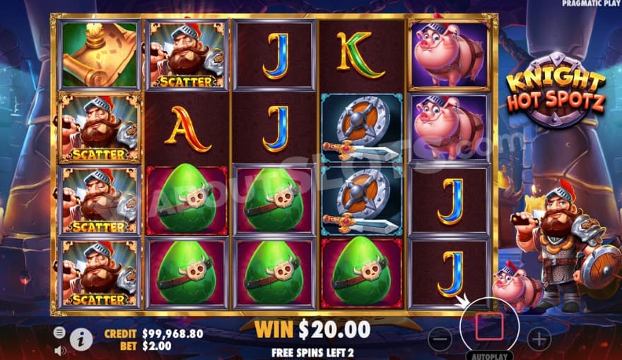 Free Spins bonus game with a retrigger of extra free spins.