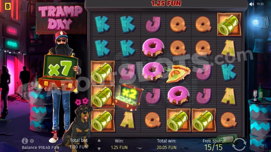 A 7x multiplier in the Free Spins.
