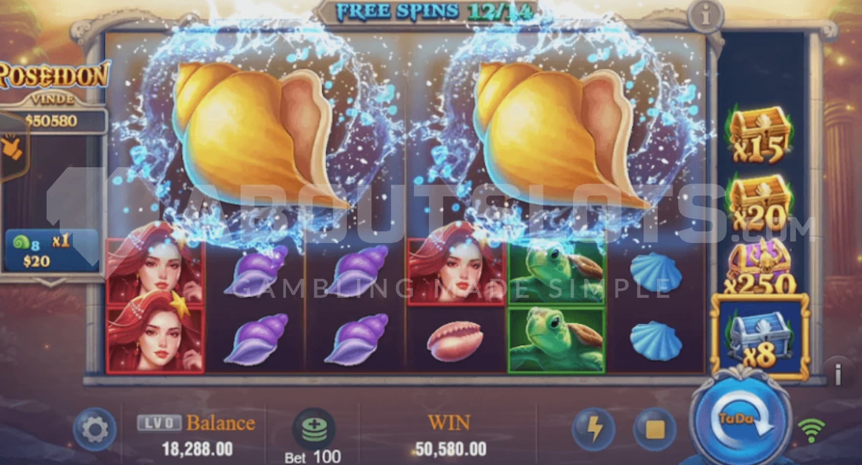 12 of 14 Free Spins