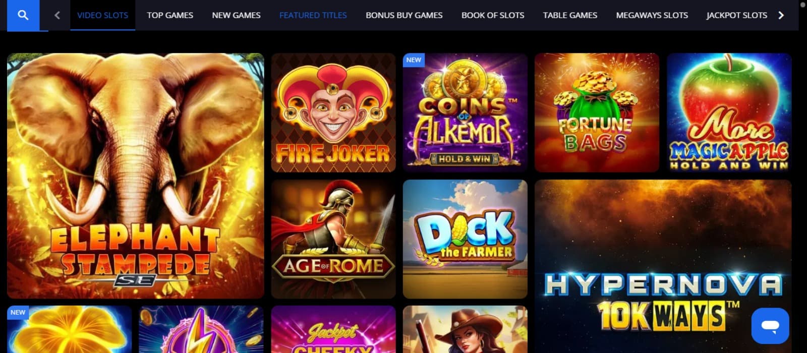 Pribet Casino games page with the colorful slot game icons and top navigation menus