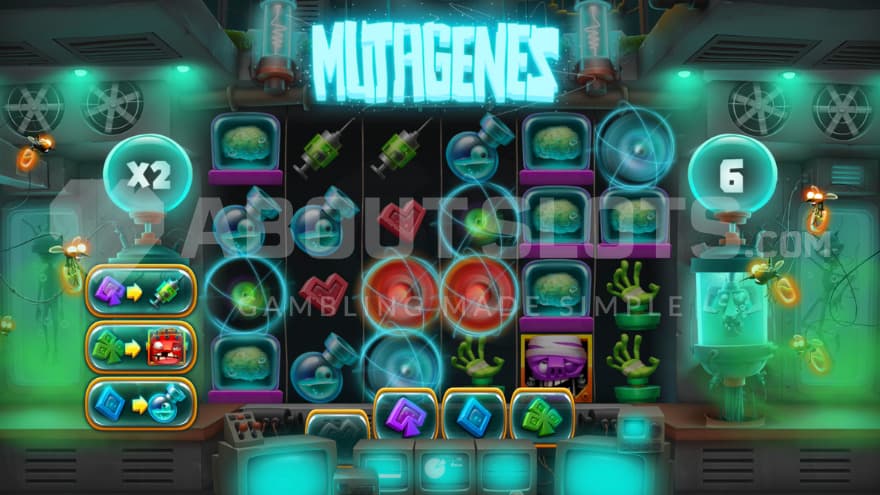 Infection feature being active with a current 2X win multiplier.