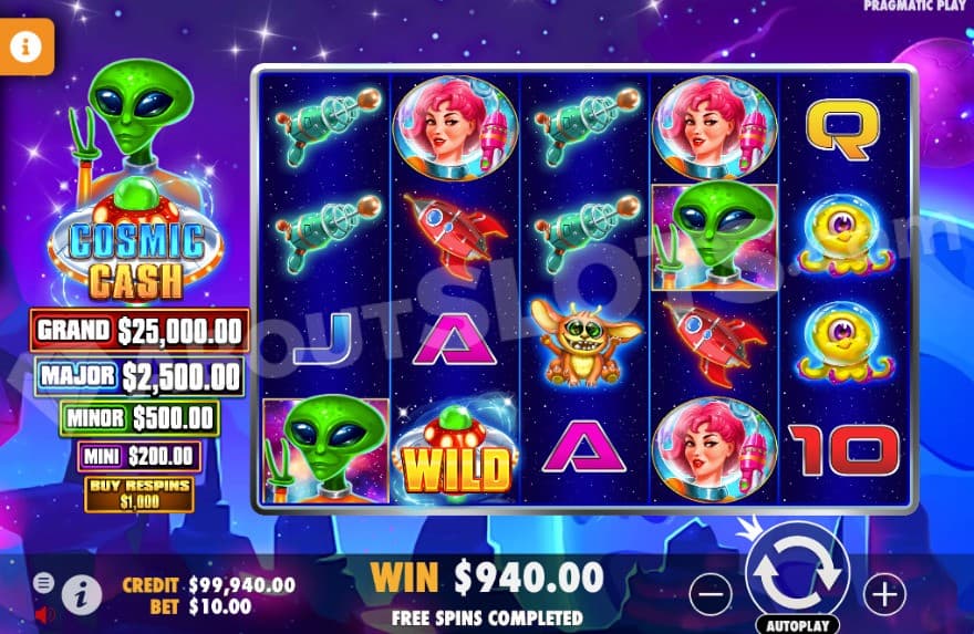 Cosmic Cash (Wild Streak Gaming) Slot Review - 💎AboutSlots