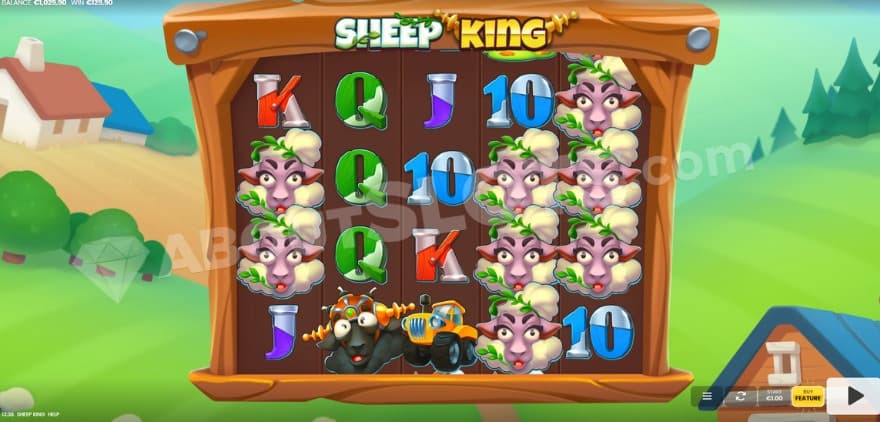 Base game with a open field in the background.