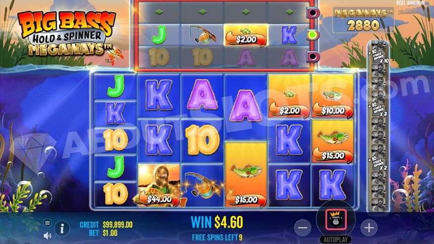 A $4.6 win on a free spin.