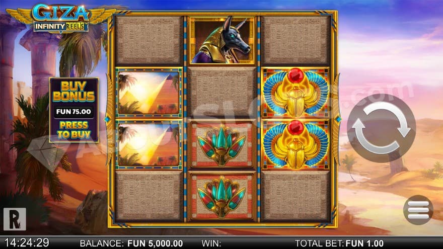 Base game with a desert in the background.