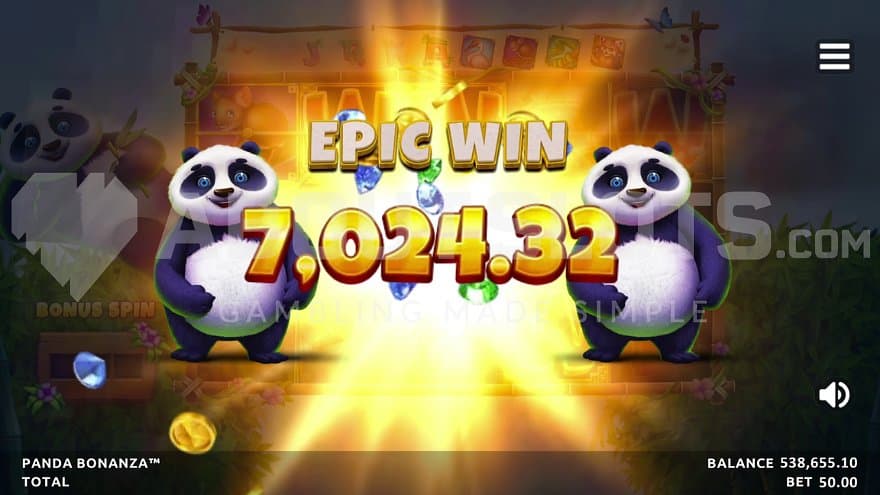 An epic win of 7,024.32.
