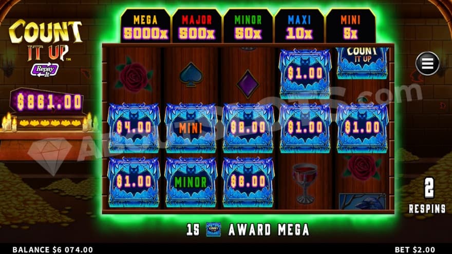 Repayit feature with money symbols on the reels.