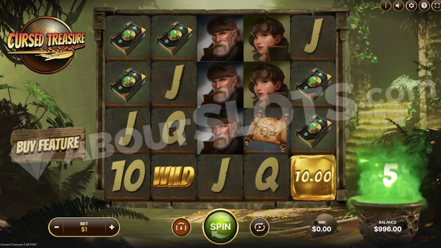 A casino slot in a jungle. 
