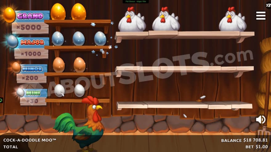 A screenshot from the Pot Bonus view