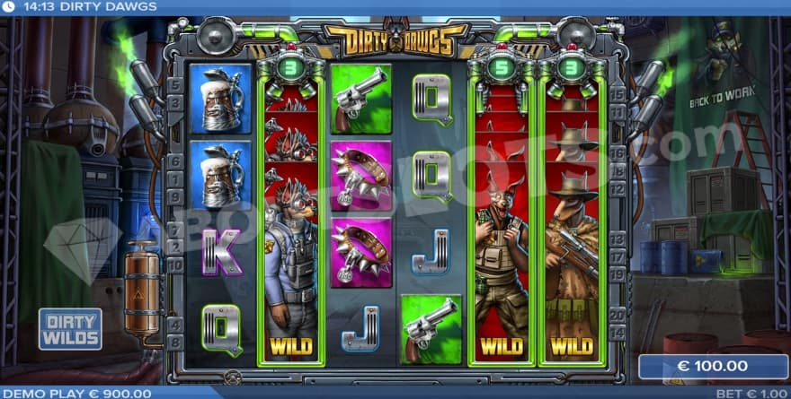 A screenshot of the Dirty Wilds feature
