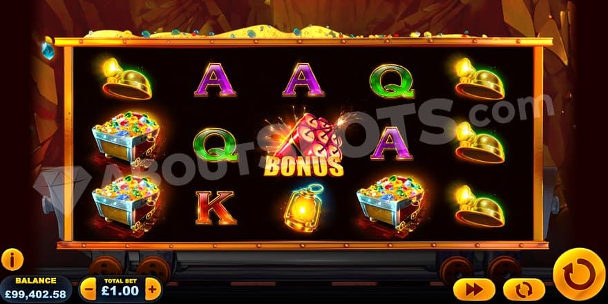 Five reels on a train wagon full of gold.