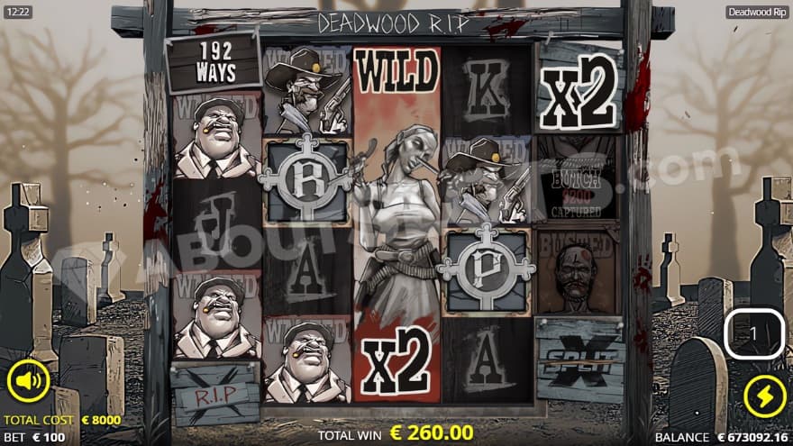 A screenshot of the nudging Wild reel