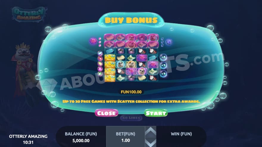Bonus buy option that costs 100X the bet.