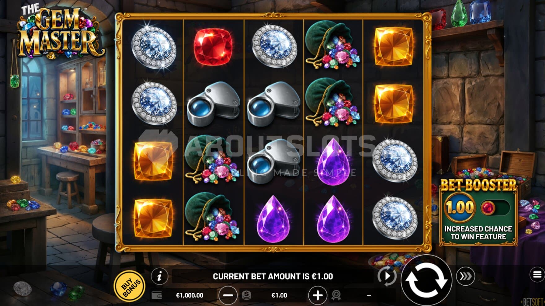 Set in a gem workshop, everywhere you look there is something glistening