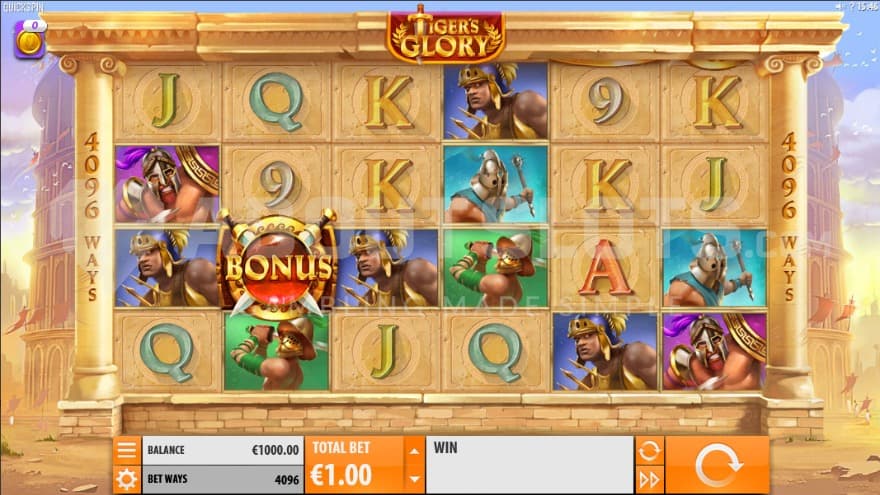 The playing grid filled with gladiators ready to fight inside the colosseum 