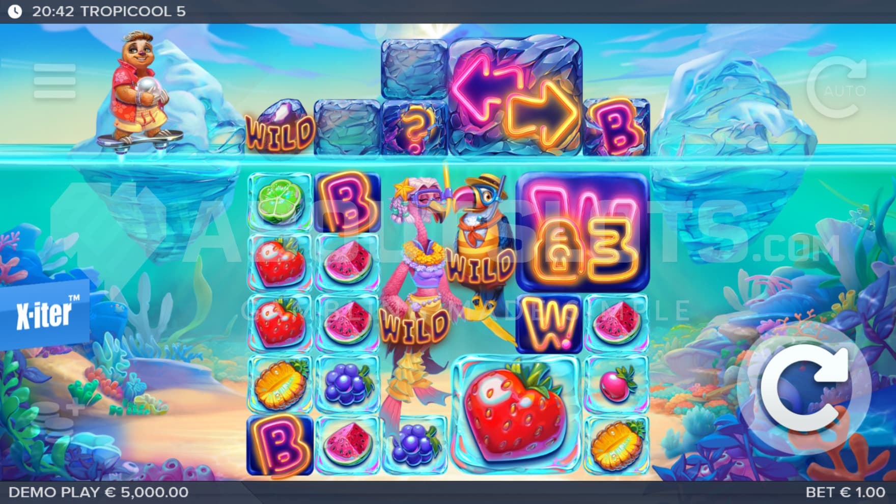 The game is set under the waters surface, surrounded by beautiful corals