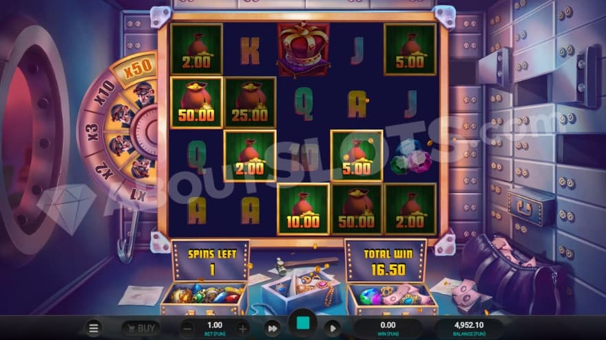 Swag Bag Free Spins with a 50X multiplier to the left.