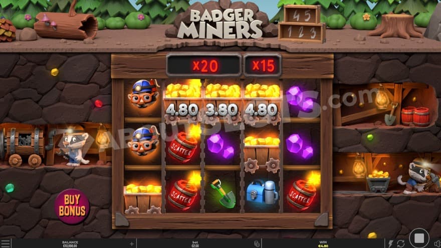 Base game where you can see some badgers working on the sides.