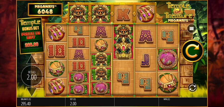 temple of treasure megaways slot