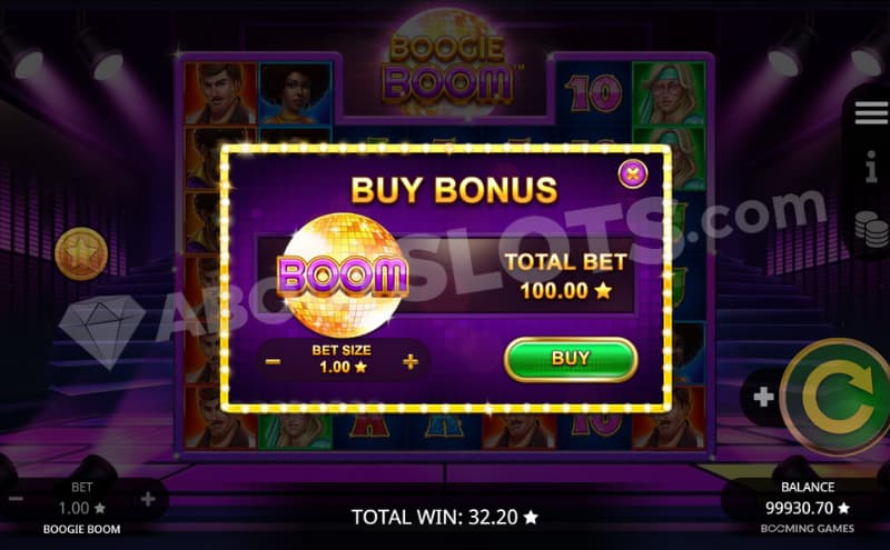 Bonus buy feature with one option to choose from.