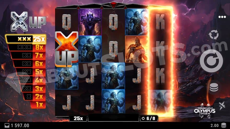 A 25X win multiplier in the Free Spins.