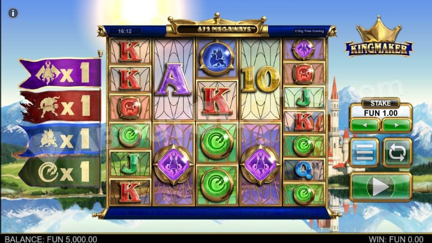 Base game with a castle in the background.