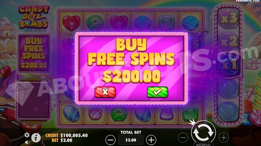 Free Spins for sale for 100X the bet.