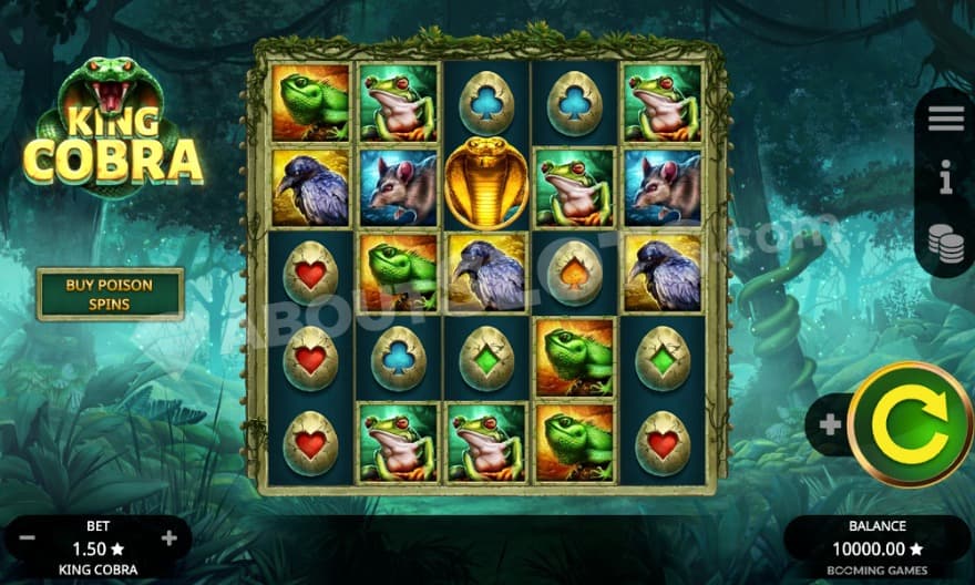 Base game where you can see large king cobras in the background.