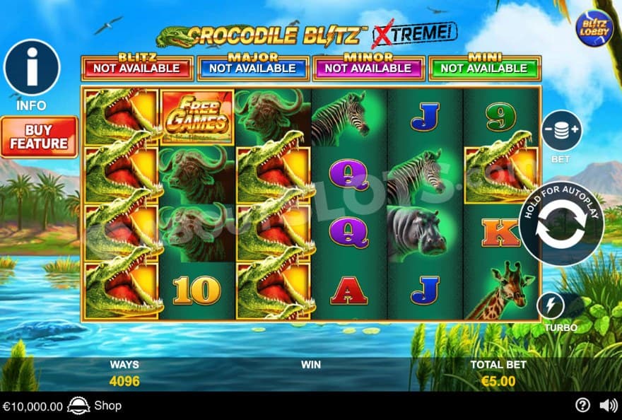 Base game where you can see animals on the reels.