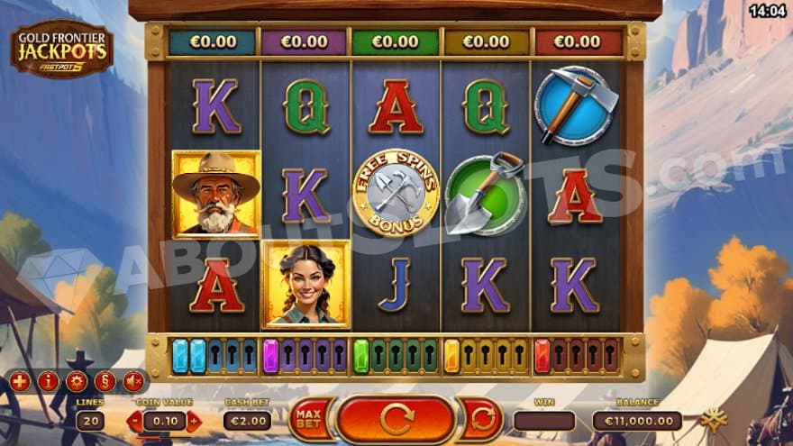A casino slot in a western town.
