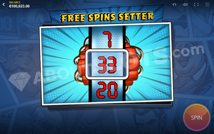 A reel depicting the number of Free Spins.