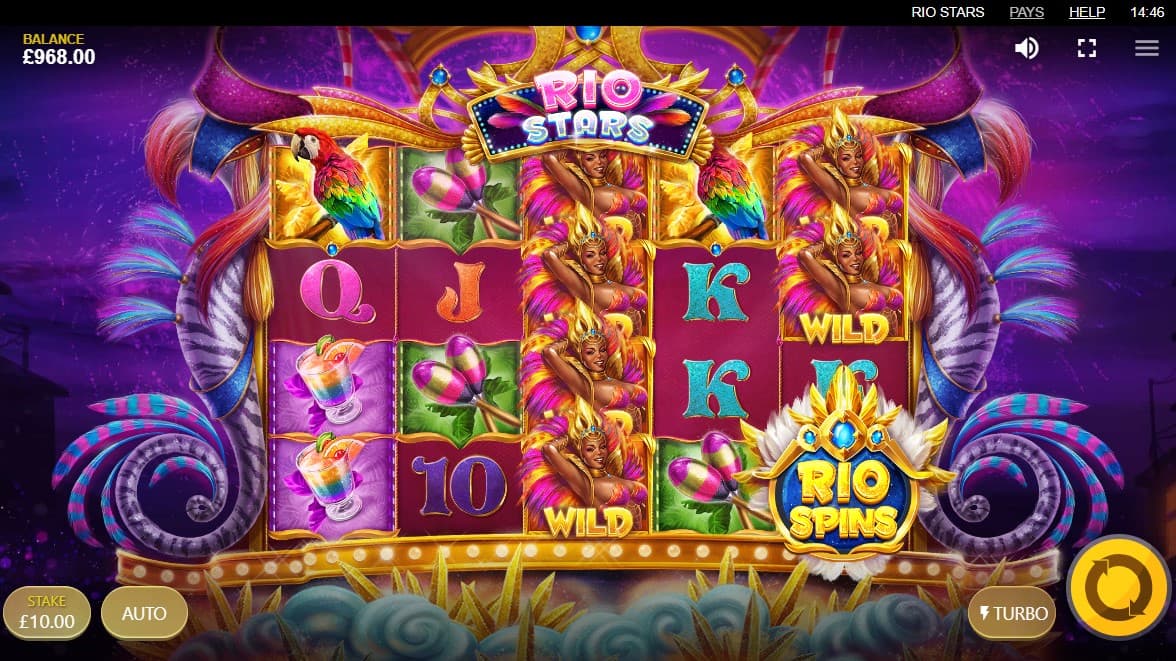 Rio Stars Video Slot Gameplay