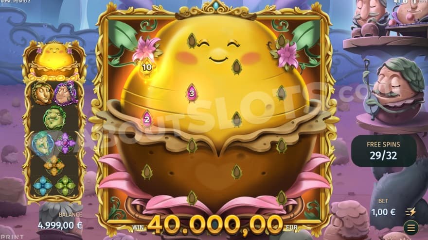 A screenshot from the max size potato