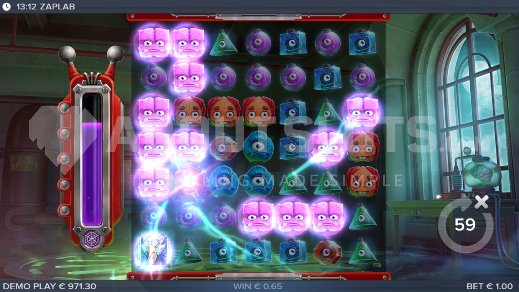 A Monster Symbol has activated and is converting many other symbols