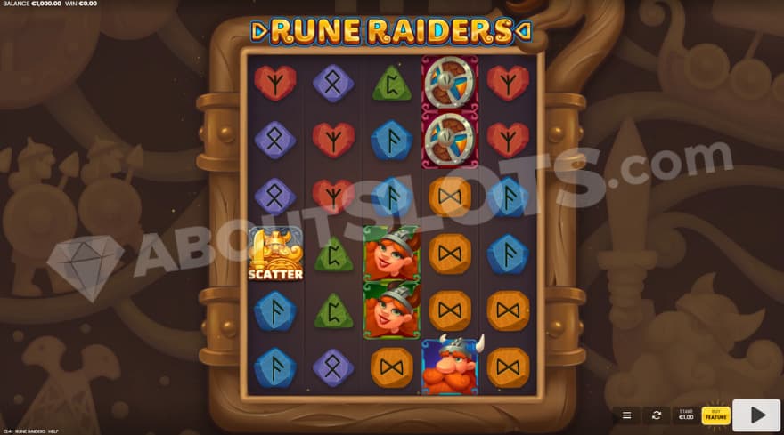 Base game where you can see wood carvings in the background.