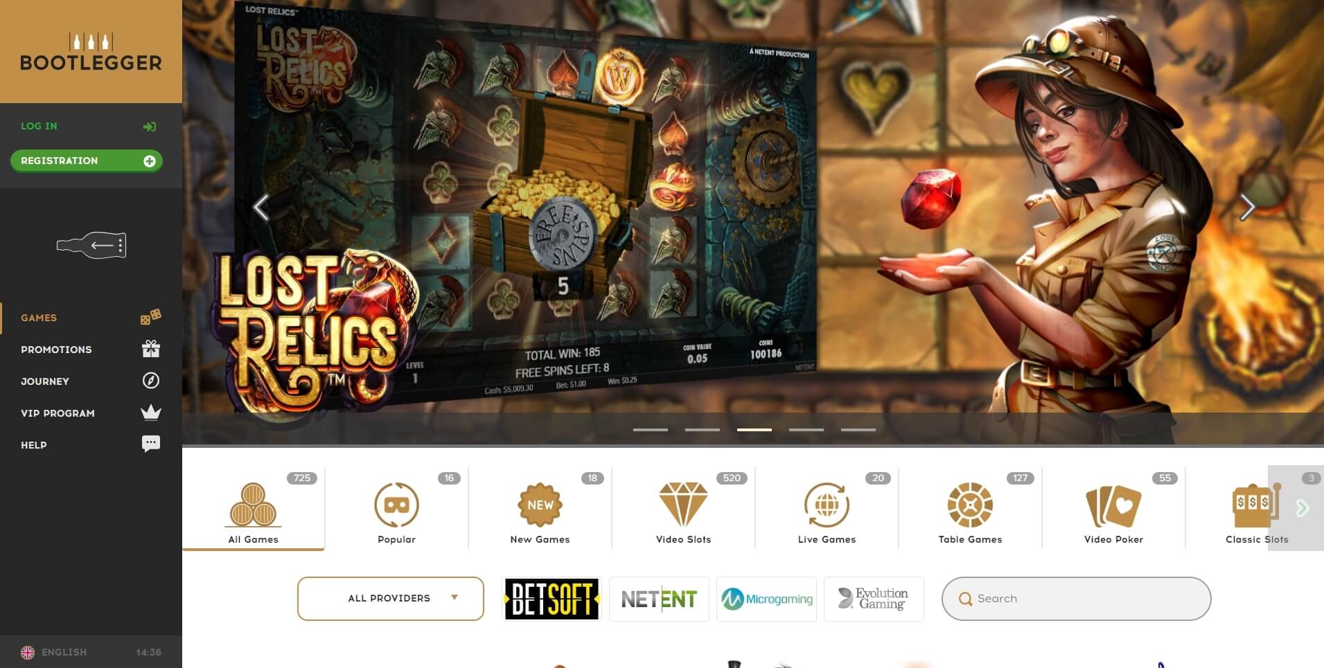 bootlegger casino slots