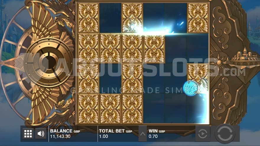 Bouncing Mystery feature with a blue ball on the right.